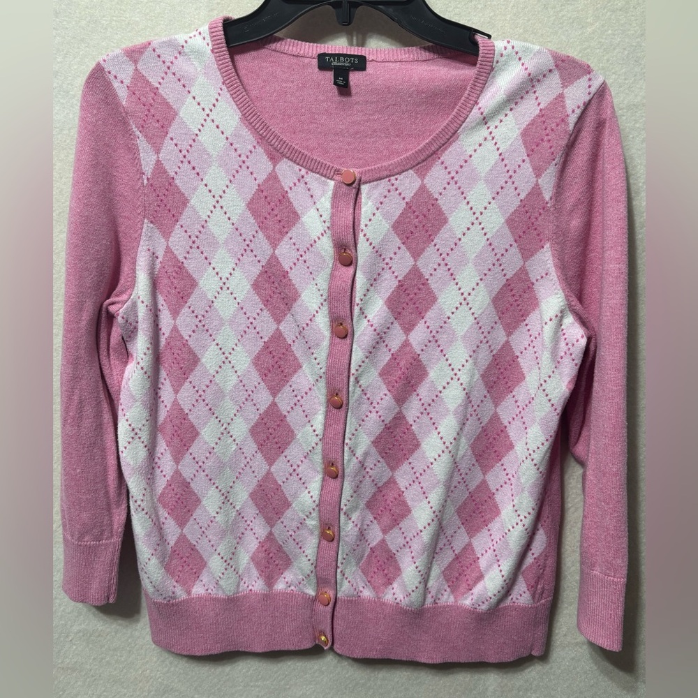 Pink Clueless Preppy Mean Girls Argyle Women's Sweater